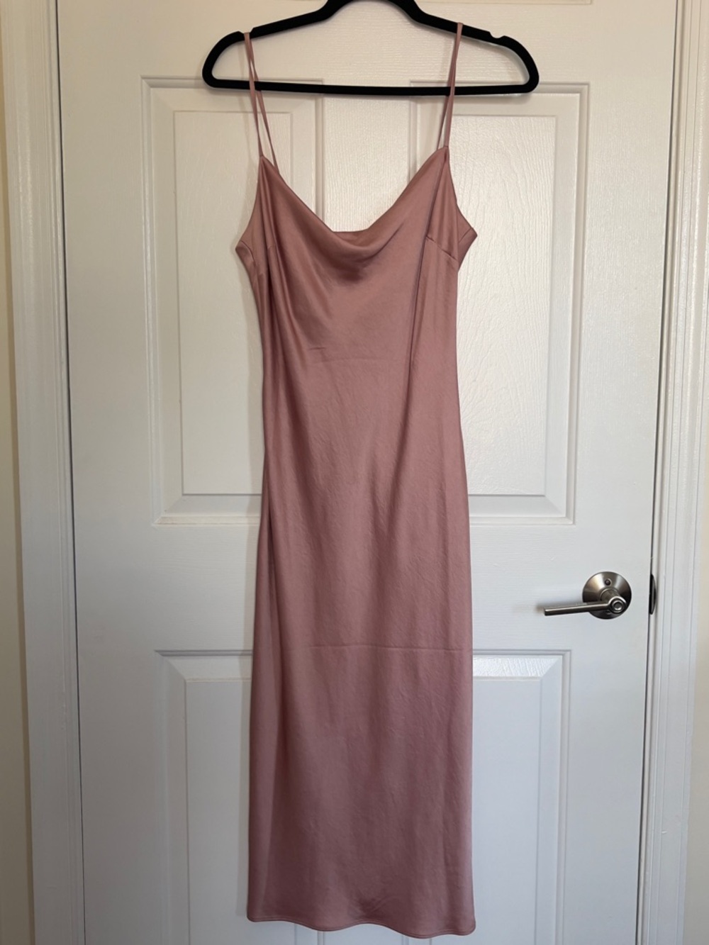 Express Dusty Rose Slip Midi Dress
